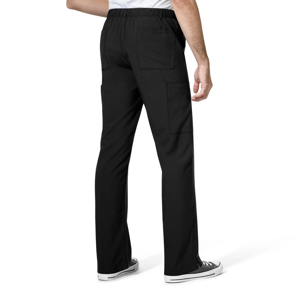 Wink Scrubs Men's Flat Front Cargo Scrub Pant Black | scrub-supply.com