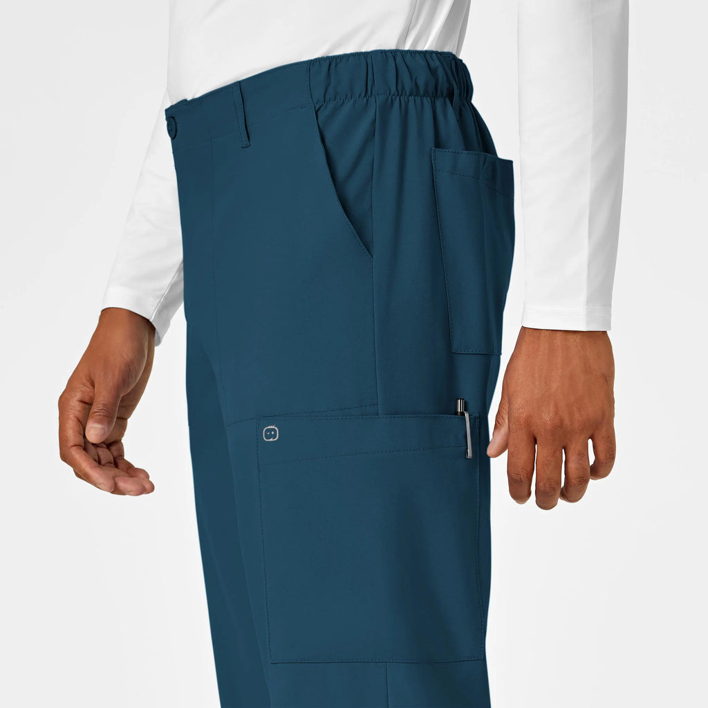 Wink Scrubs Men's Flat Front Cargo Scrub Pant Caribbean Blue | scrub-supply.com