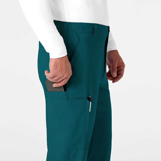 Wink Scrubs Men's Flat Front Cargo Scrub Pant Caribbean Blue | scrub-supply.com