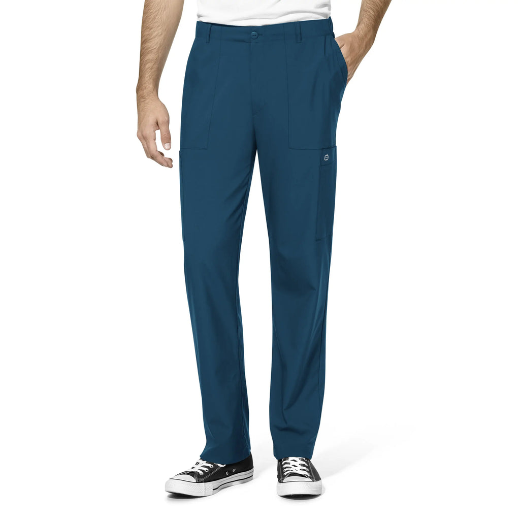 Wink Scrubs Men's Flat Front Cargo Scrub Pant Caribbean Blue | scrub-supply.com