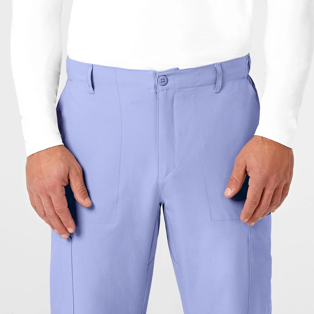 Wink Scrubs Men's Flat Front Cargo Scrub Pant Ceil Blue | scrub-supply.com