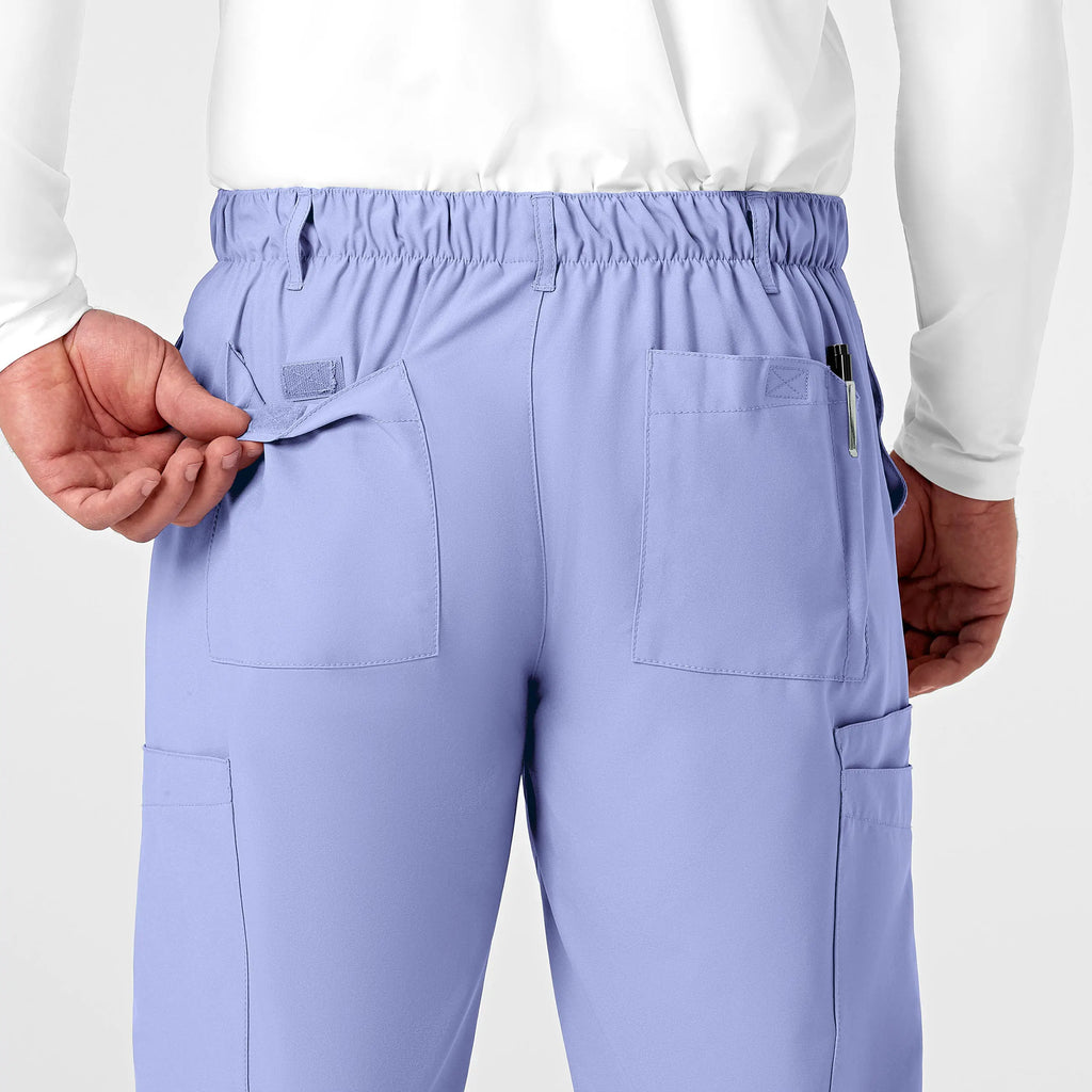 Wink Scrubs Men's Flat Front Cargo Scrub Pant Ceil Blue | scrub-supply.com