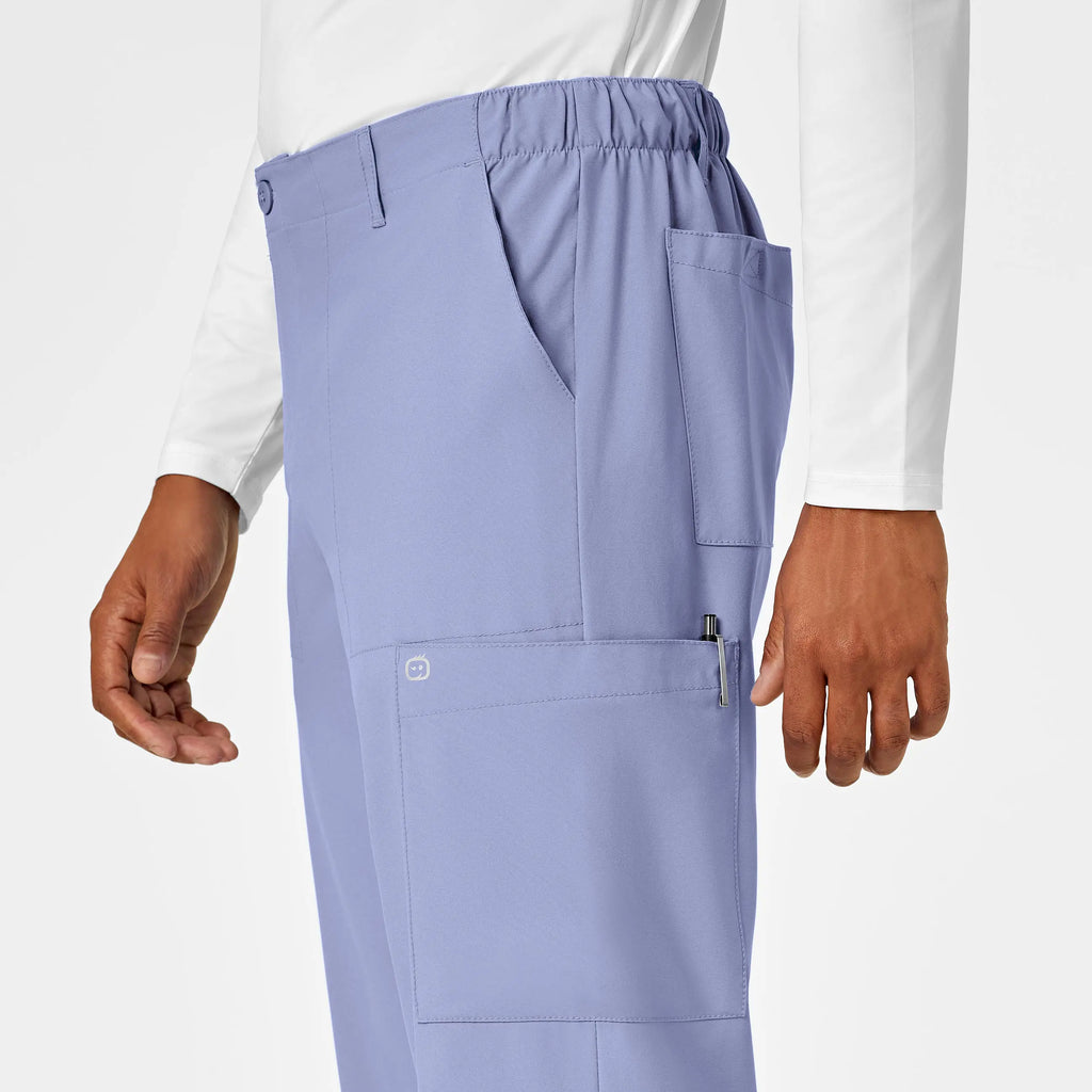 Wink Scrubs Men's Flat Front Cargo Scrub Pant Ceil Blue | scrub-supply.com