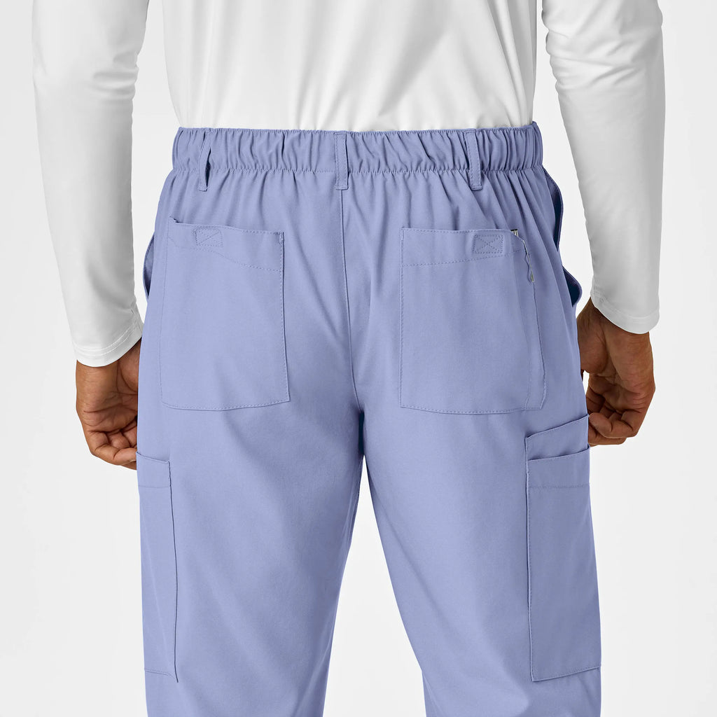 Wink Scrubs Men's Flat Front Cargo Scrub Pant Ceil Blue | scrub-supply.com