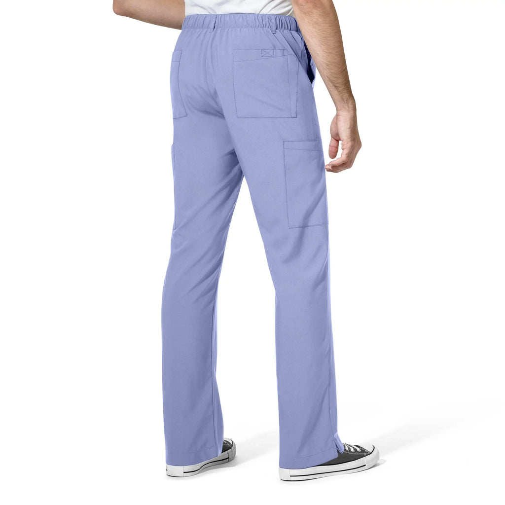 Wink Scrubs Men's Flat Front Cargo Scrub Pant Ceil Blue | scrub-supply.com