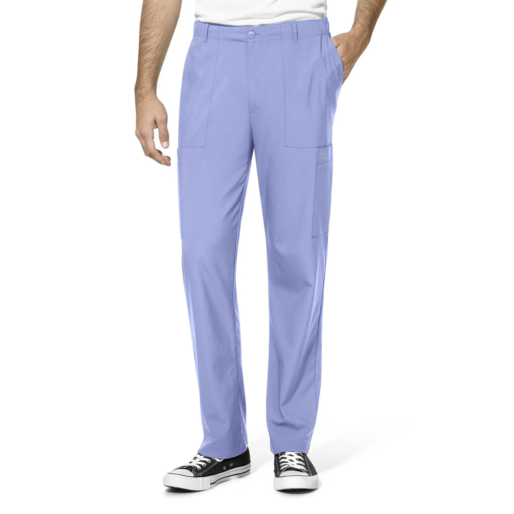 Wink Scrubs Men's Flat Front Cargo Scrub Pant Ceil Blue | scrub-supply.com