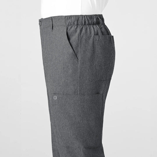 Wink Scrubs Men's Flat Front Cargo Scrub Pant Charcoal Heather | scrub-supply.com