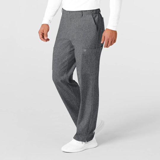 Wink Scrubs Men's Flat Front Cargo Scrub Pant Charcoal Heather | scrub-supply.com