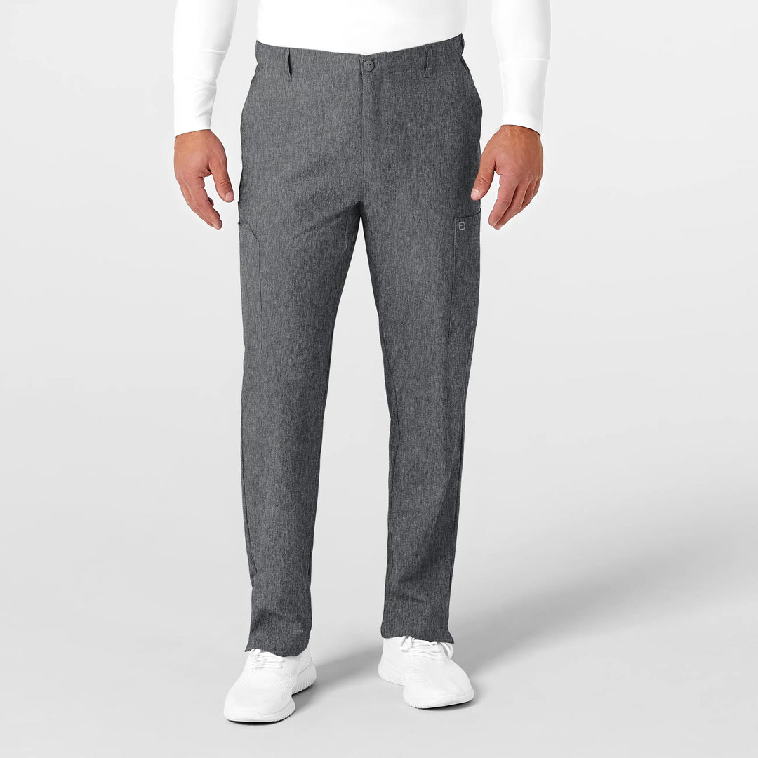 Wink Scrubs Men's Flat Front Cargo Scrub Pant Charcoal Heather | scrub-supply.com