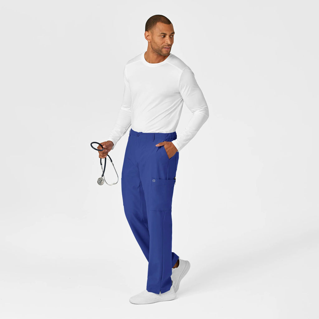 Wink Scrubs Men's Flat Front Cargo Scrub Pant Galaxy Blue | scrub-supply.com