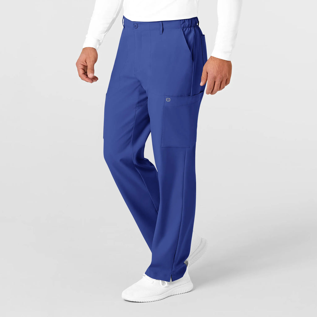 Wink Scrubs Men's Flat Front Cargo Scrub Pant Galaxy Blue | scrub-supply.com