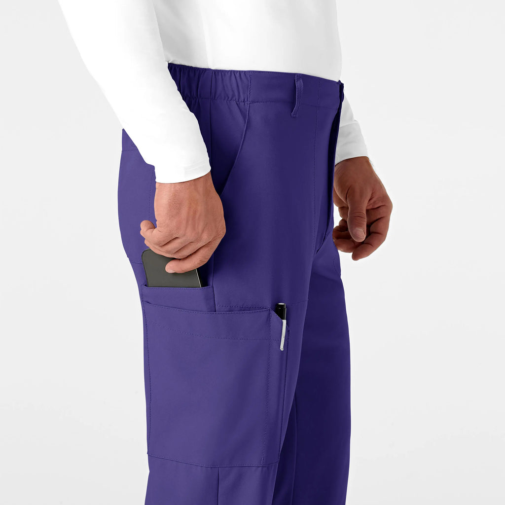 Wink Scrubs Men's Flat Front Cargo Scrub Pant Grape | scrub-supply.com