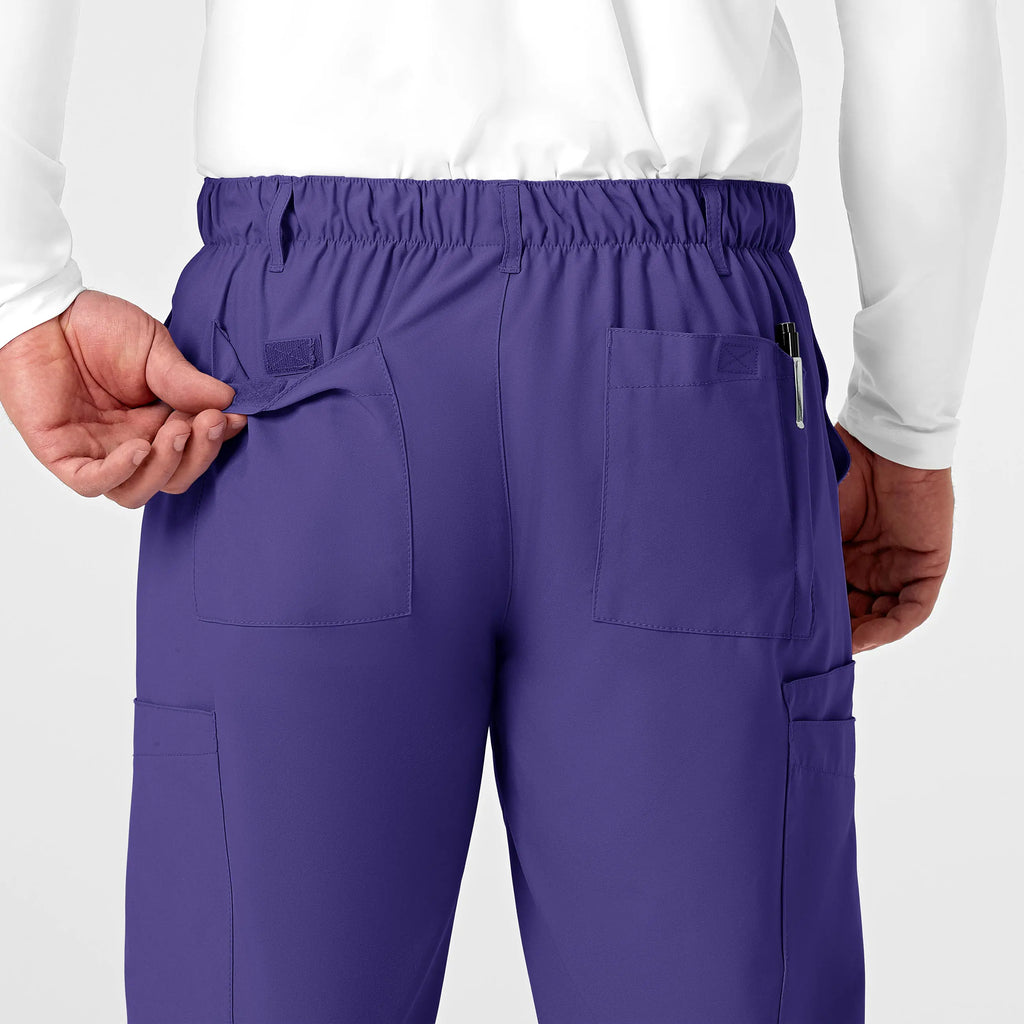 Wink Scrubs Men's Flat Front Cargo Scrub Pant Grape | scrub-supply.com