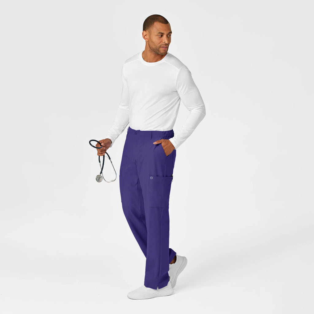 Wink Scrubs Men's Flat Front Cargo Scrub Pant Grape | scrub-supply.com