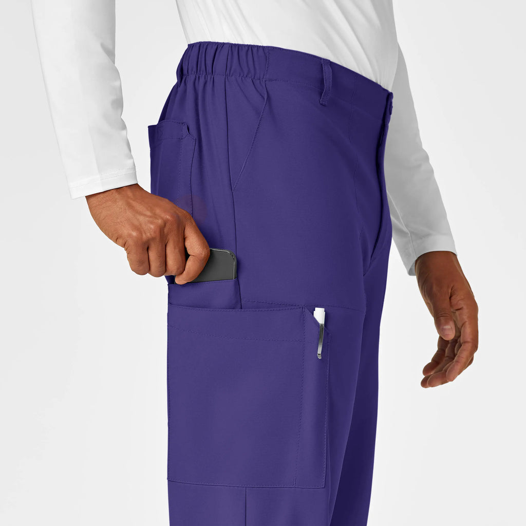 Wink Scrubs Men's Flat Front Cargo Scrub Pant Grape | scrub-supply.com