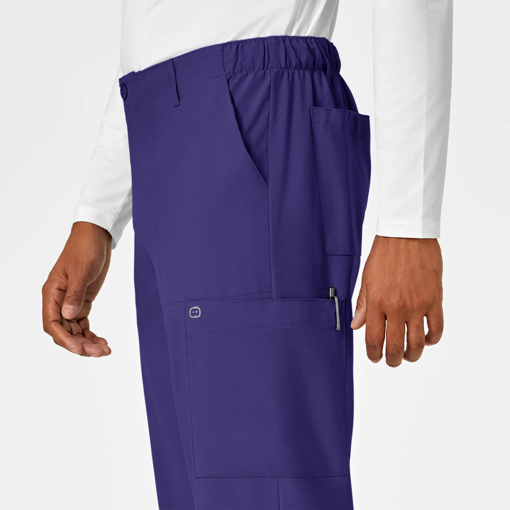 Wink Scrubs Men's Flat Front Cargo Scrub Pant Grape | scrub-supply.com