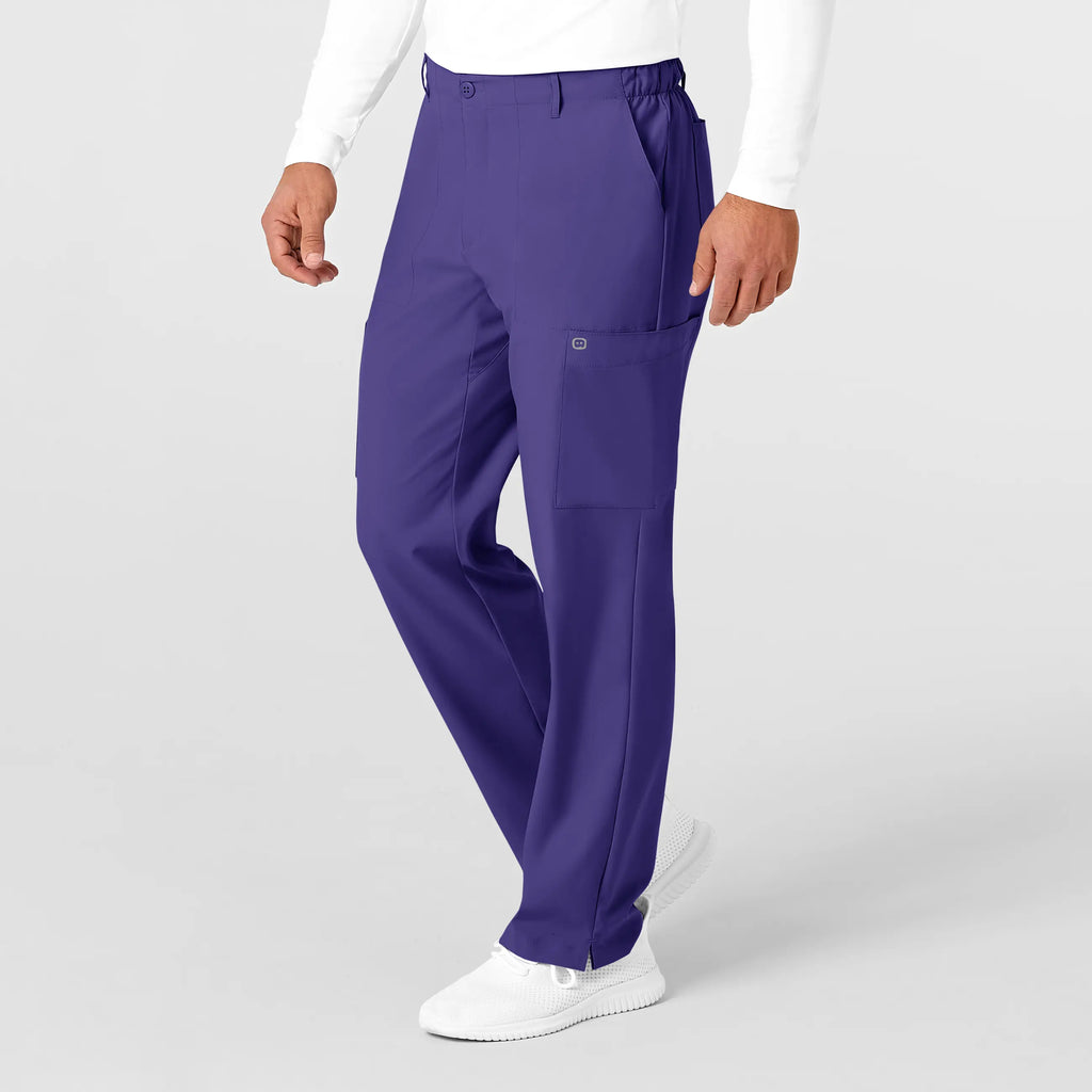 Wink Scrubs Men's Flat Front Cargo Scrub Pant Grape | scrub-supply.com