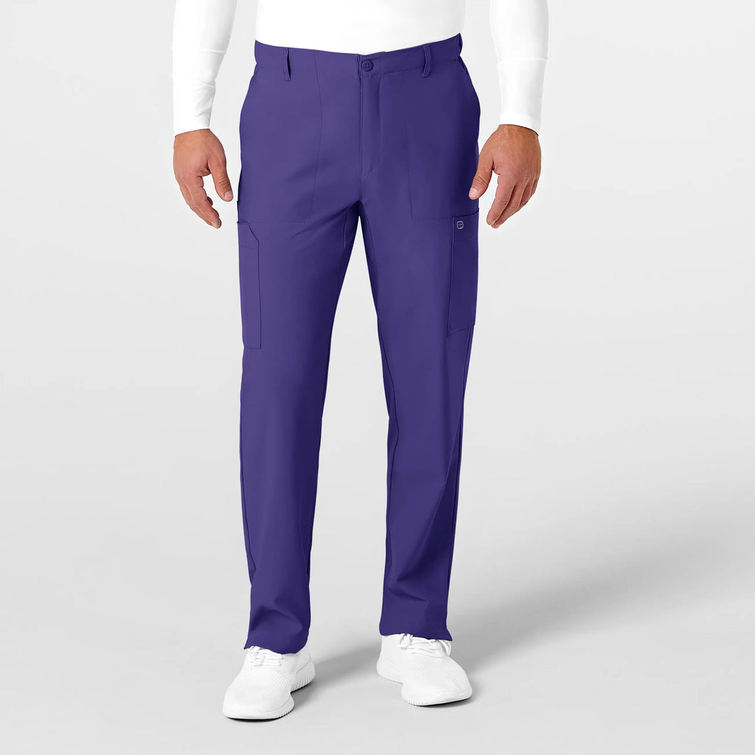 Wink Scrubs Men's Flat Front Cargo Scrub Pant Grape | scrub-supply.com