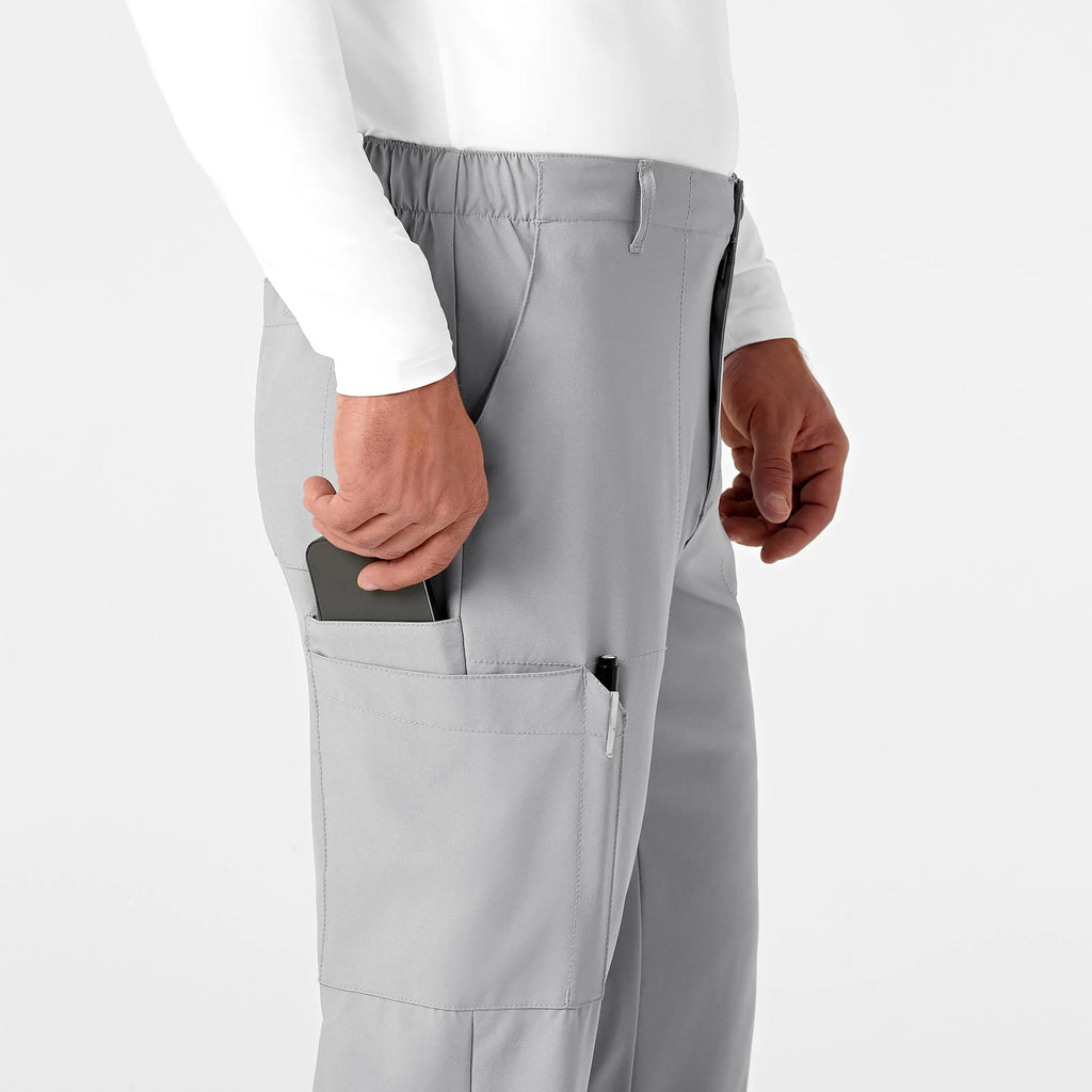 Wink Scrubs Men's Flat Front Cargo Scrub Pant Grey | scrub-supply.com