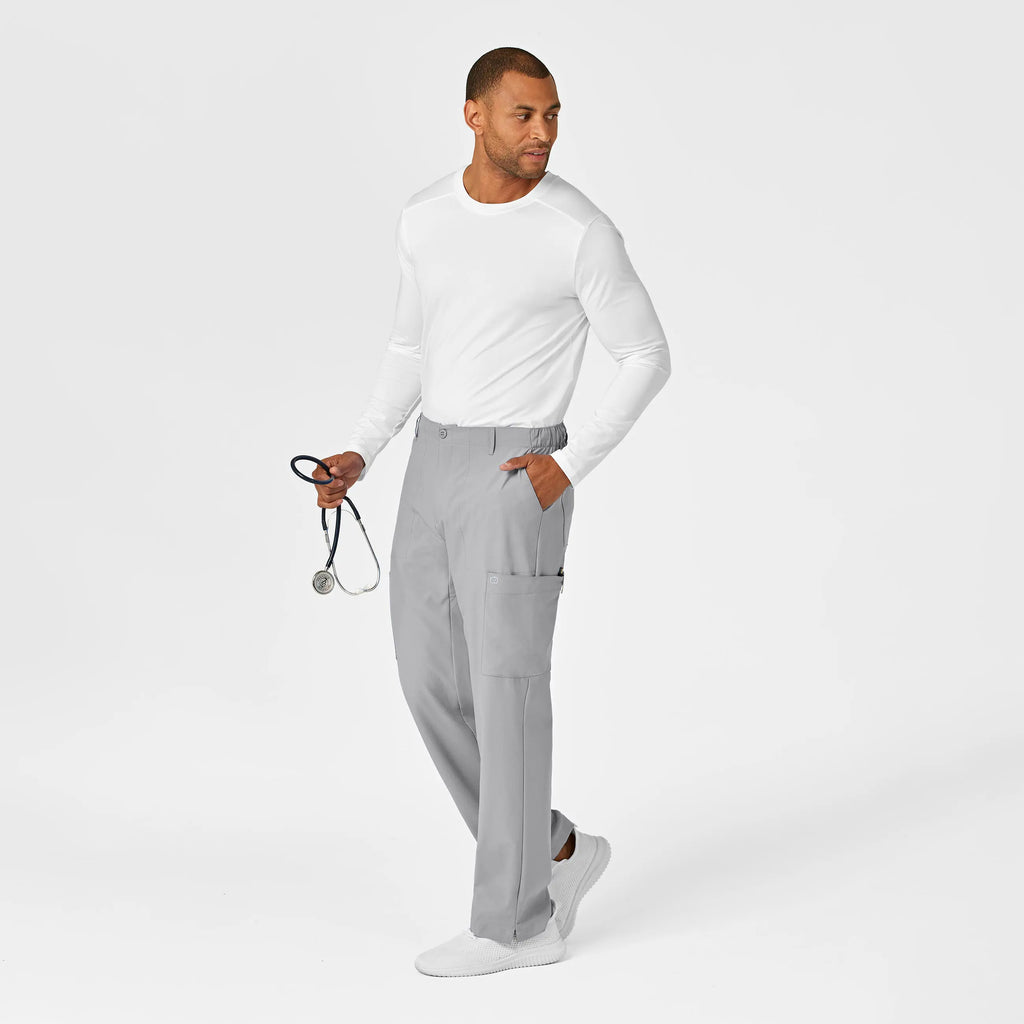 Wink Scrubs Men's Flat Front Cargo Scrub Pant Grey | scrub-supply.com