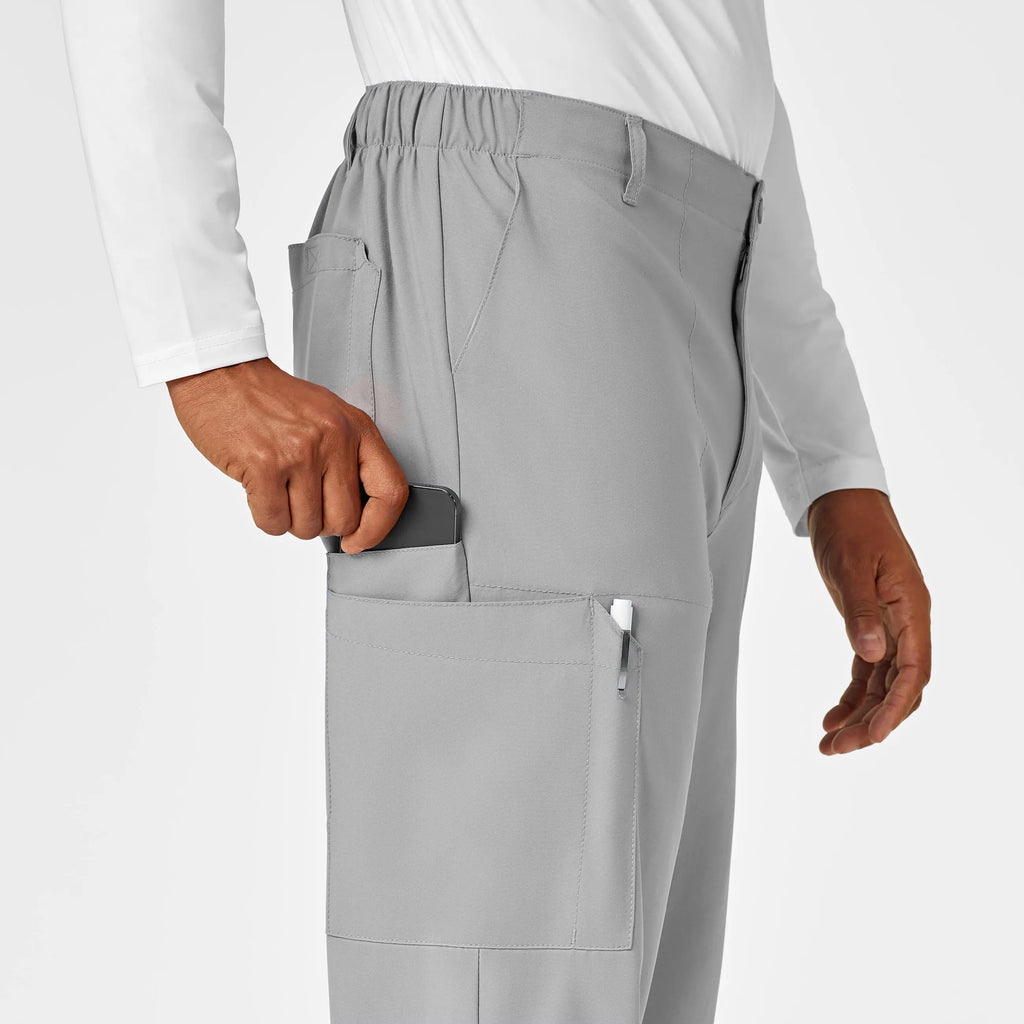 Wink Scrubs Men's Flat Front Cargo Scrub Pant Grey | scrub-supply.com