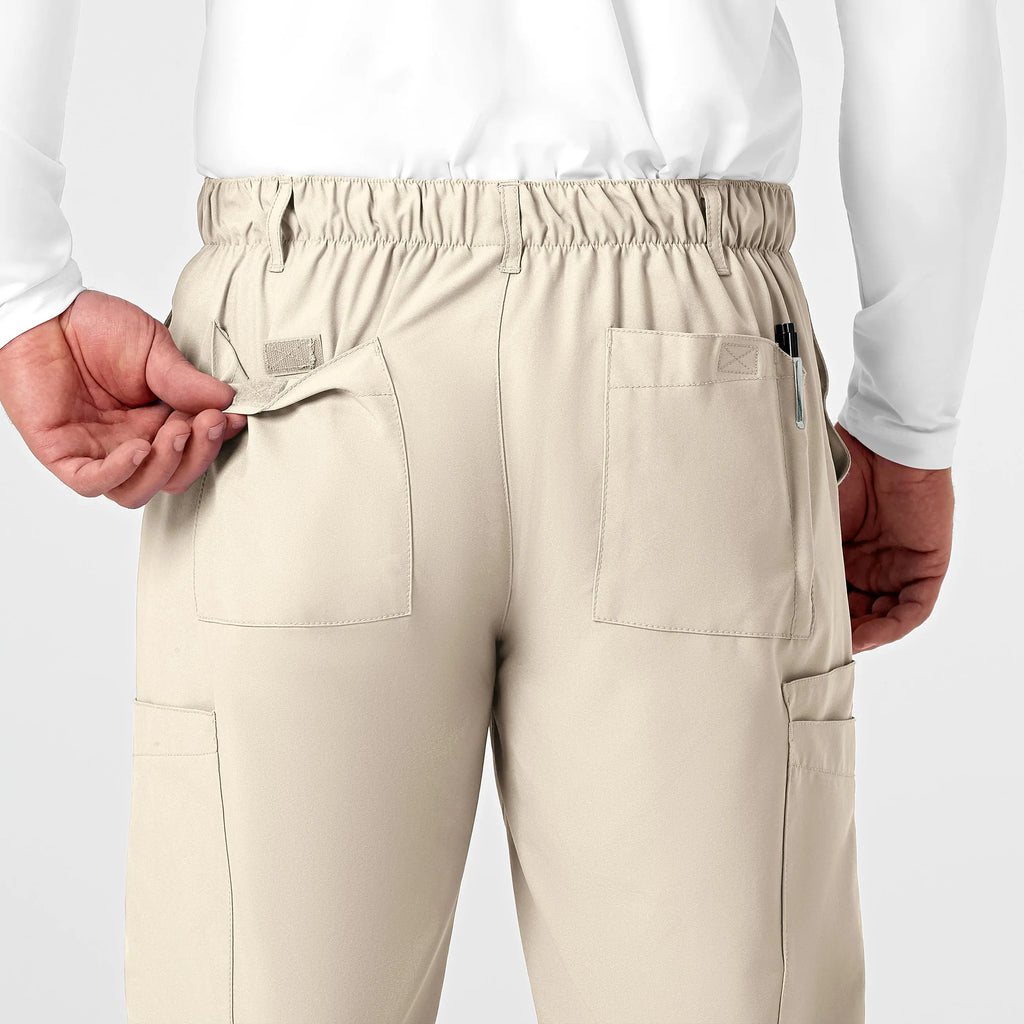 Wink Scrubs Men's Flat Front Cargo Scrub Pant Khaki | scrub-supply.com