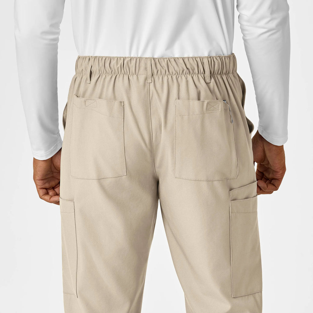 Wink Scrubs Men's Flat Front Cargo Scrub Pant Khaki | scrub-supply.com