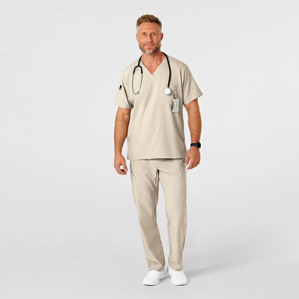 Wink Scrubs Men's Flat Front Cargo Scrub Pant Khaki | scrub-supply.com