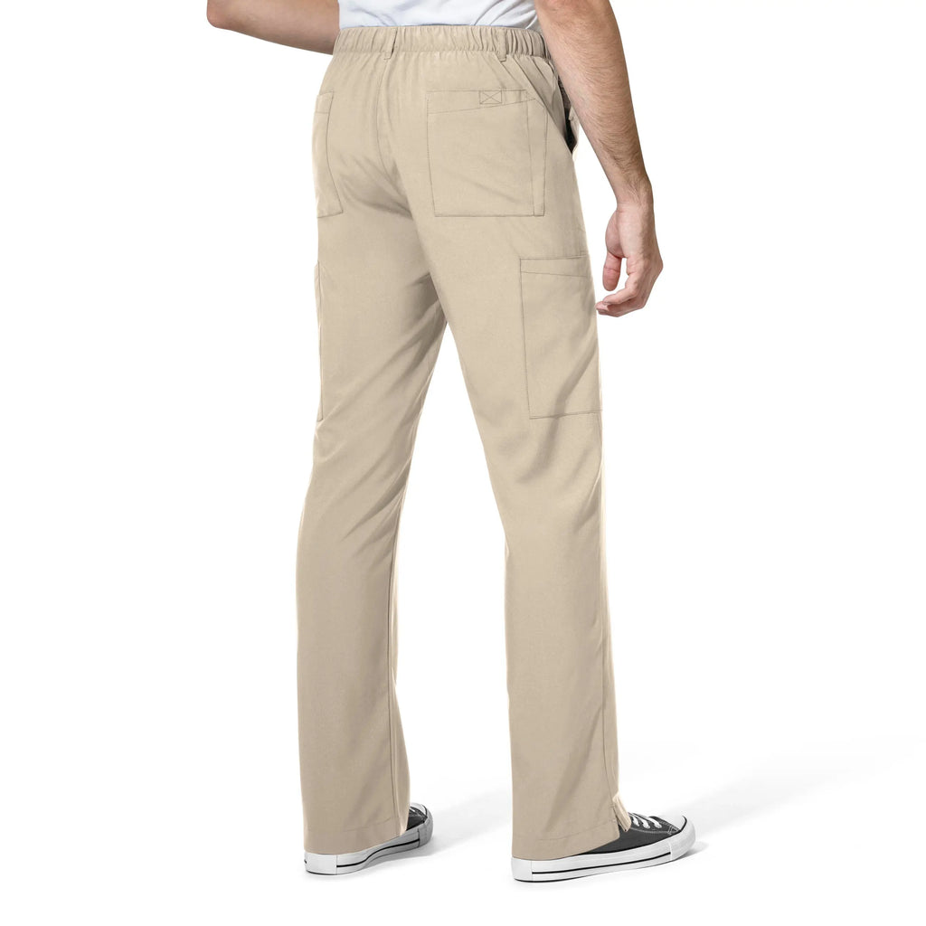 Wink Scrubs Men's Flat Front Cargo Scrub Pant Khaki | scrub-supply.com