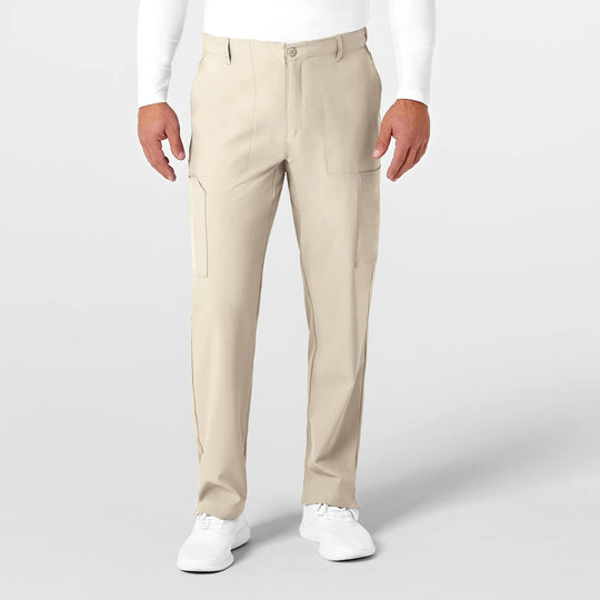 Wink Scrubs Men's Flat Front Cargo Scrub Pant Khaki | scrub-supply.com