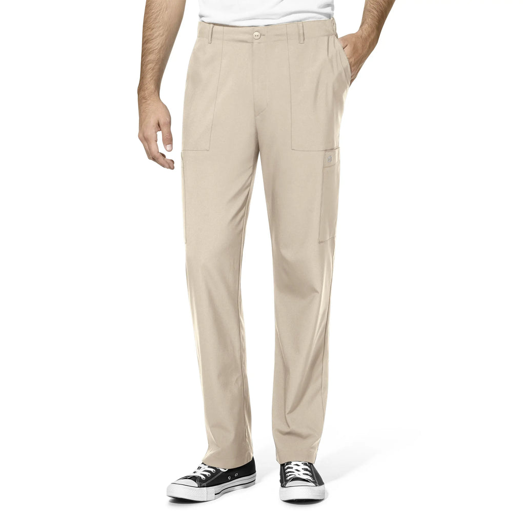 Wink Scrubs Men's Flat Front Cargo Scrub Pant Khaki | scrub-supply.com