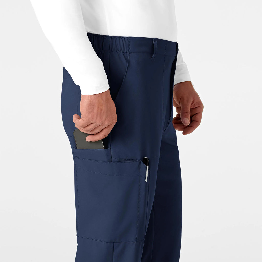 Wink Scrubs Men's Flat Front Cargo Scrub Pant Navy | scrub-supply.com