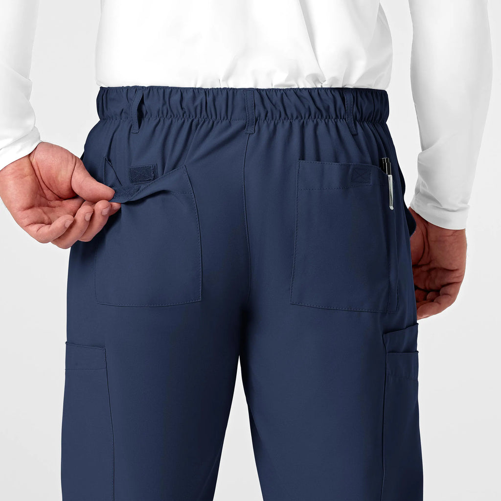 Wink Scrubs Men's Flat Front Cargo Scrub Pant Navy | scrub-supply.com