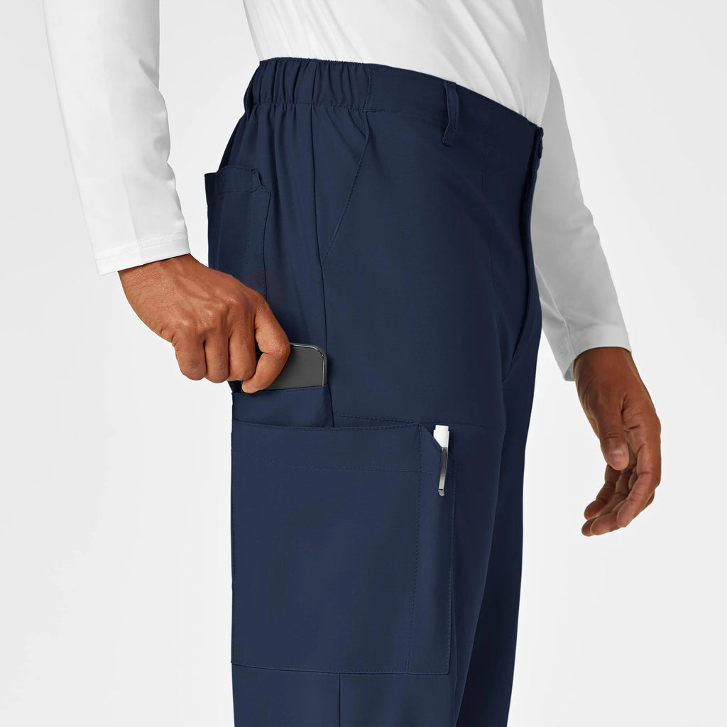 Wink Scrubs Men's Flat Front Cargo Scrub Pant Navy | scrub-supply.com