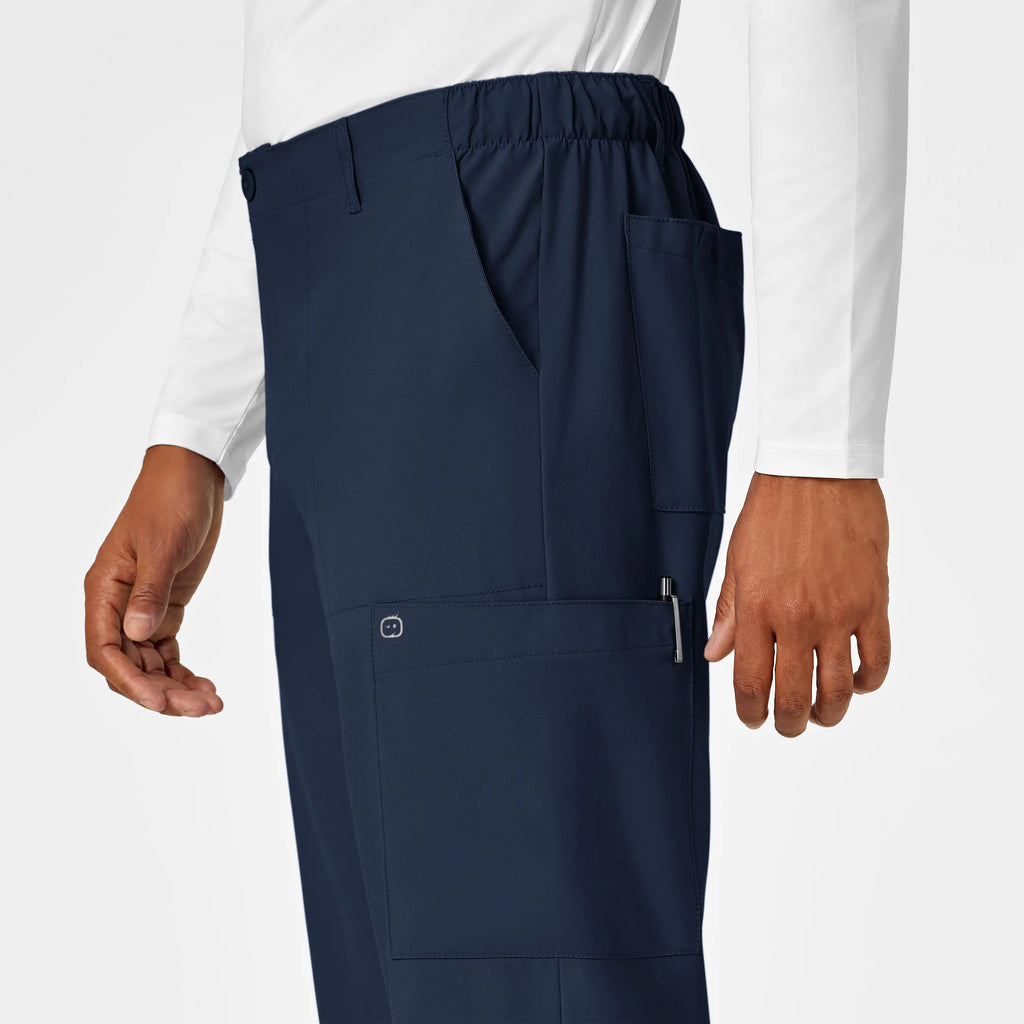 Wink Scrubs Men's Flat Front Cargo Scrub Pant Navy | scrub-supply.com