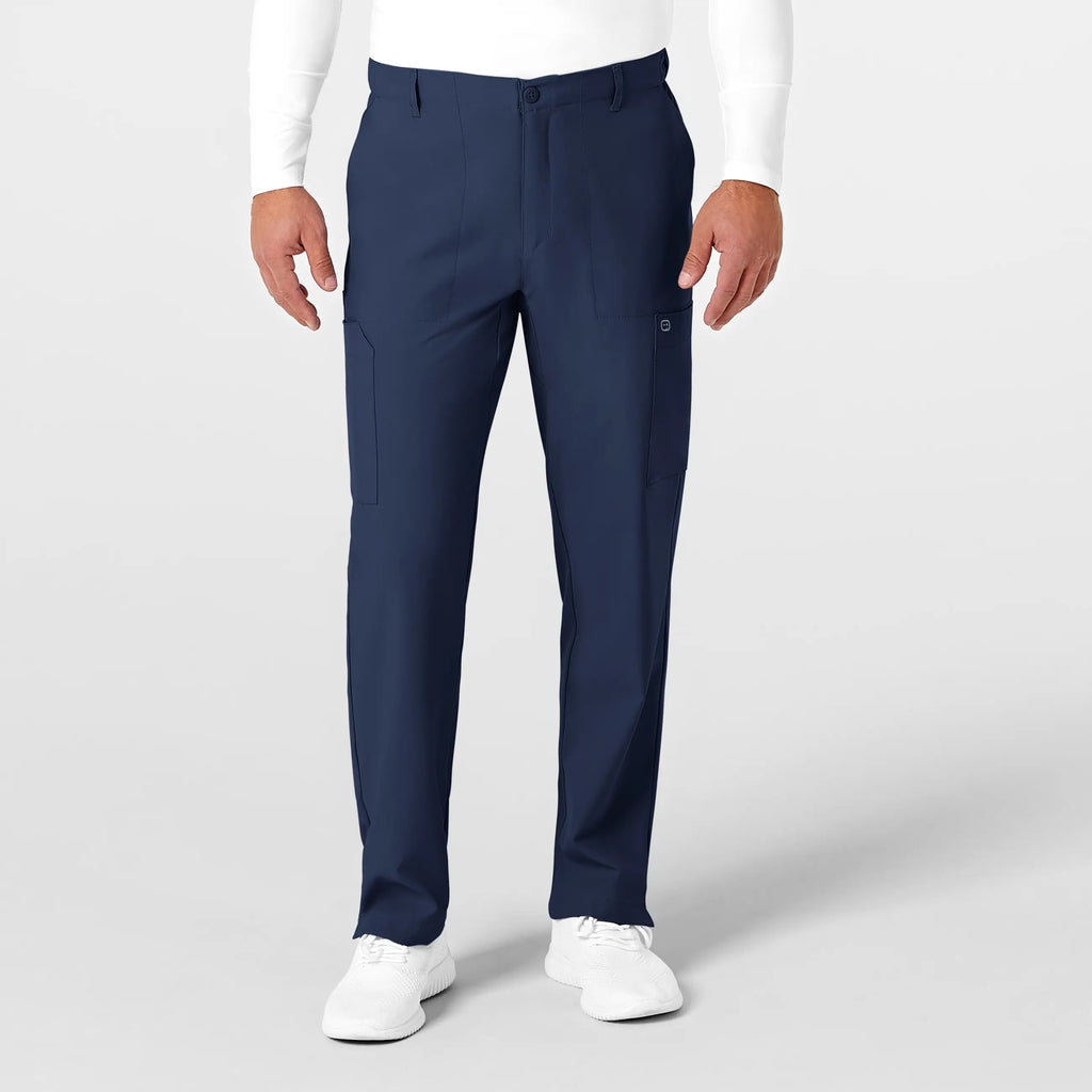 Wink Scrubs Men's Flat Front Cargo Scrub Pant Navy | scrub-supply.com