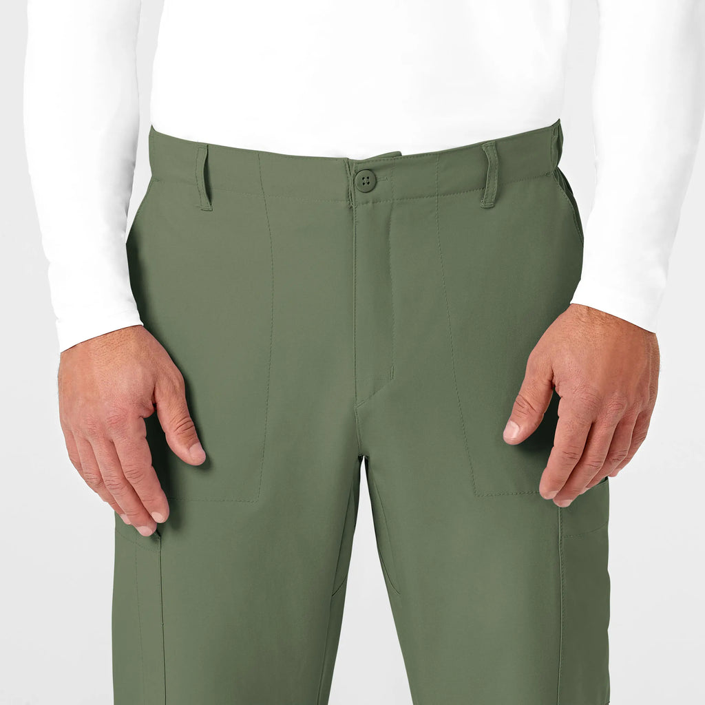 Wink Scrubs Men's Flat Front Cargo Scrub Pant Olive | scrub-supply.com