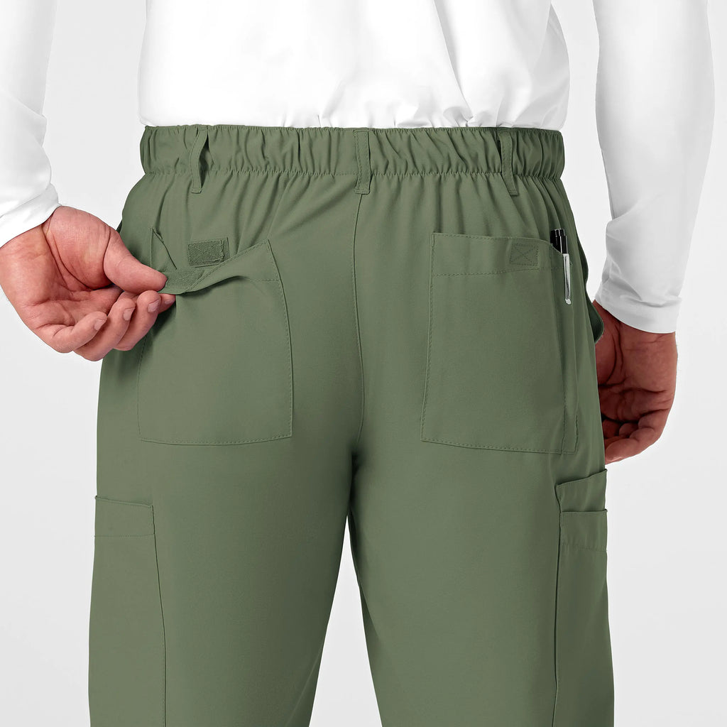 Wink Scrubs Men's Flat Front Cargo Scrub Pant Olive | scrub-supply.com