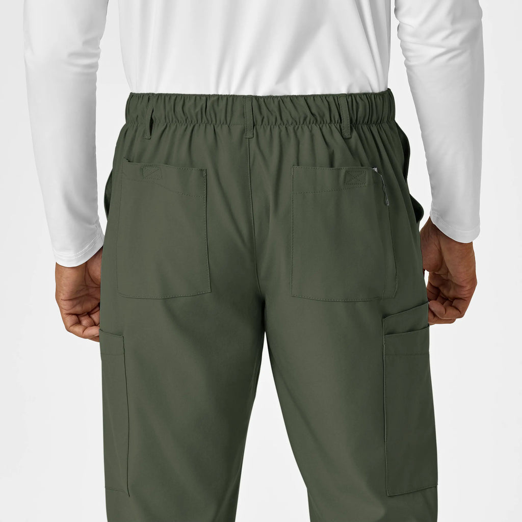 Wink Scrubs Men's Flat Front Cargo Scrub Pant Olive | scrub-supply.com