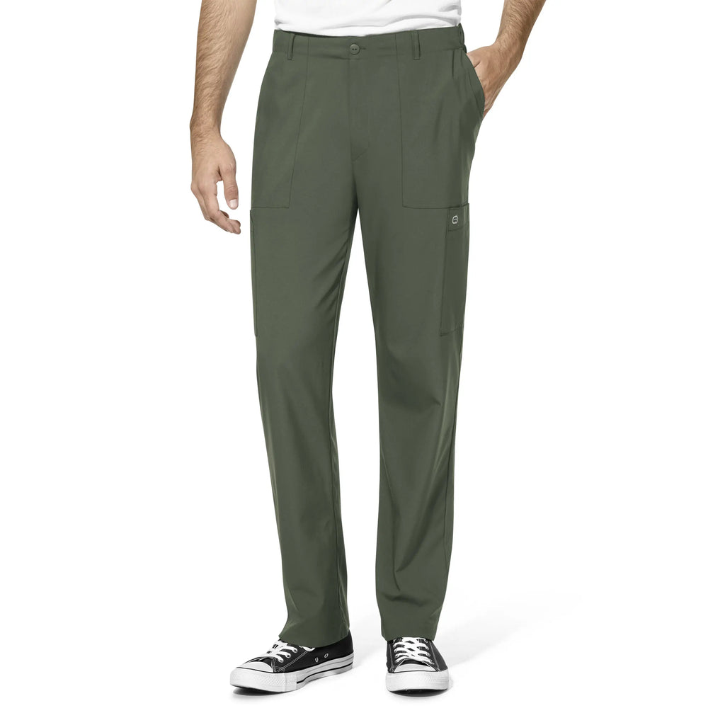 Wink Scrubs Men's Flat Front Cargo Scrub Pant Olive | scrub-supply.com