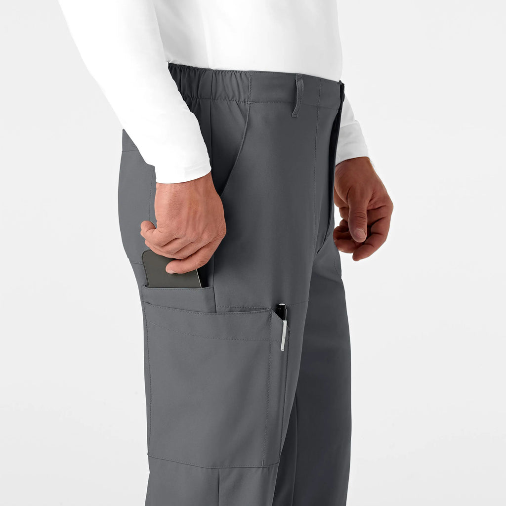 Wink Scrubs Men's Flat Front Cargo Scrub Pant Pewter | scrub-supply.com