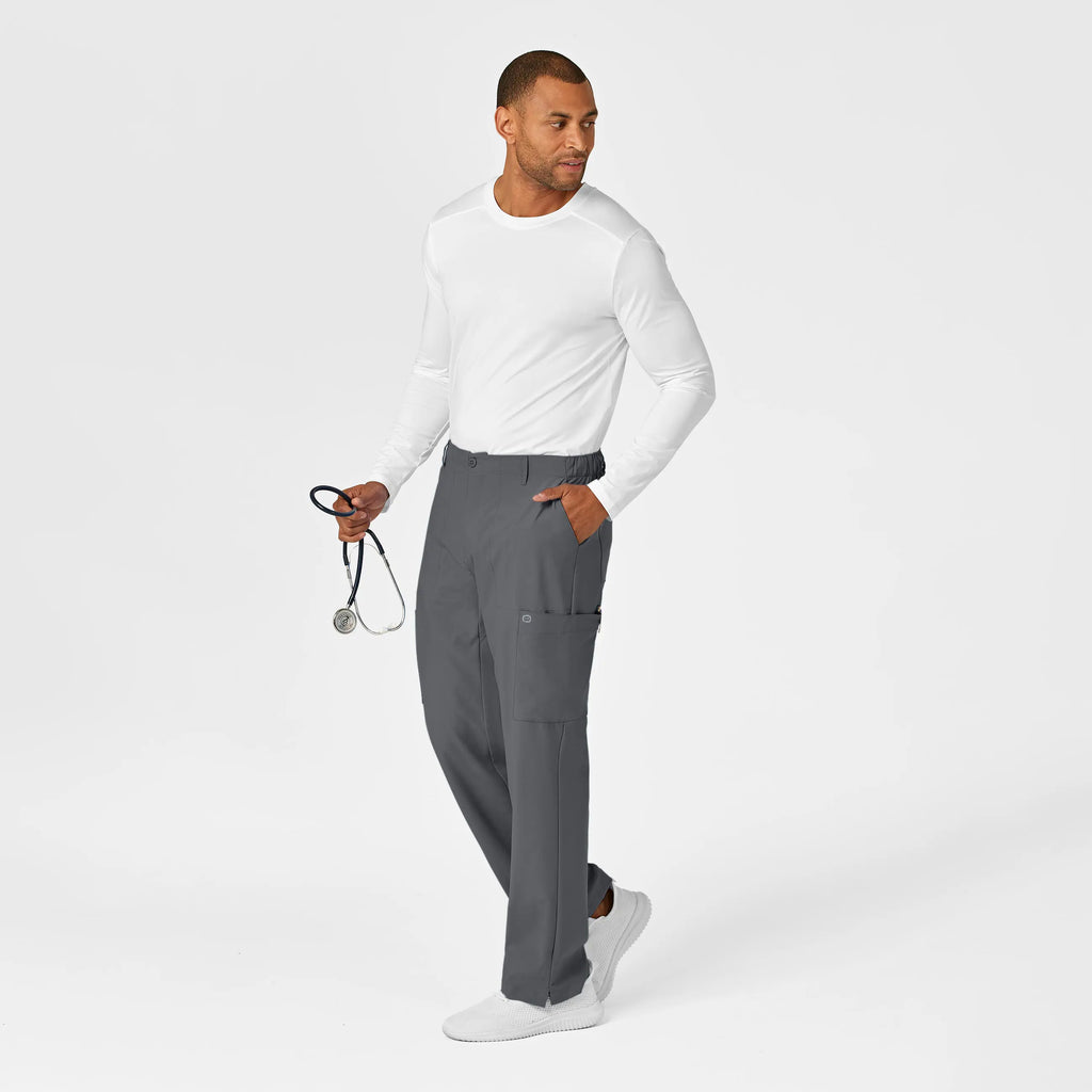 Wink Scrubs Men's Flat Front Cargo Scrub Pant Pewter | scrub-supply.com