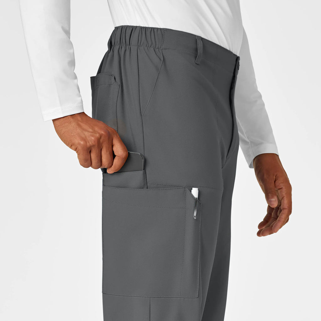 Wink Scrubs Men's Flat Front Cargo Scrub Pant Pewter | scrub-supply.com