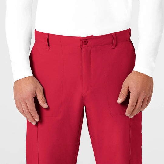 Wink Scrubs Men's Flat Front Cargo Scrub Pant Red | scrub-supply.com