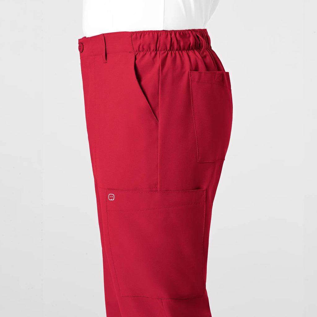 Wink Scrubs Men's Flat Front Cargo Scrub Pant Red | scrub-supply.com