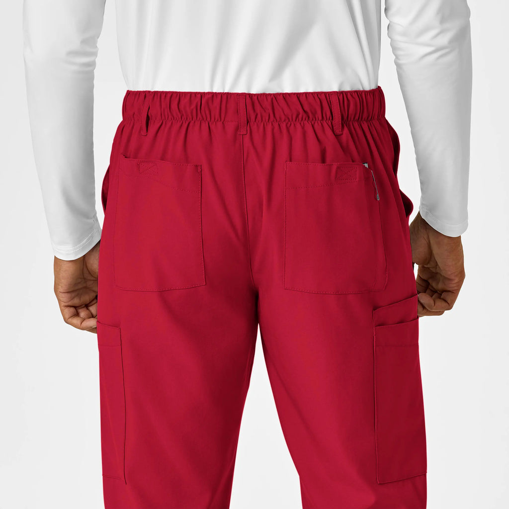 Wink Scrubs Men's Flat Front Cargo Scrub Pant Red | scrub-supply.com