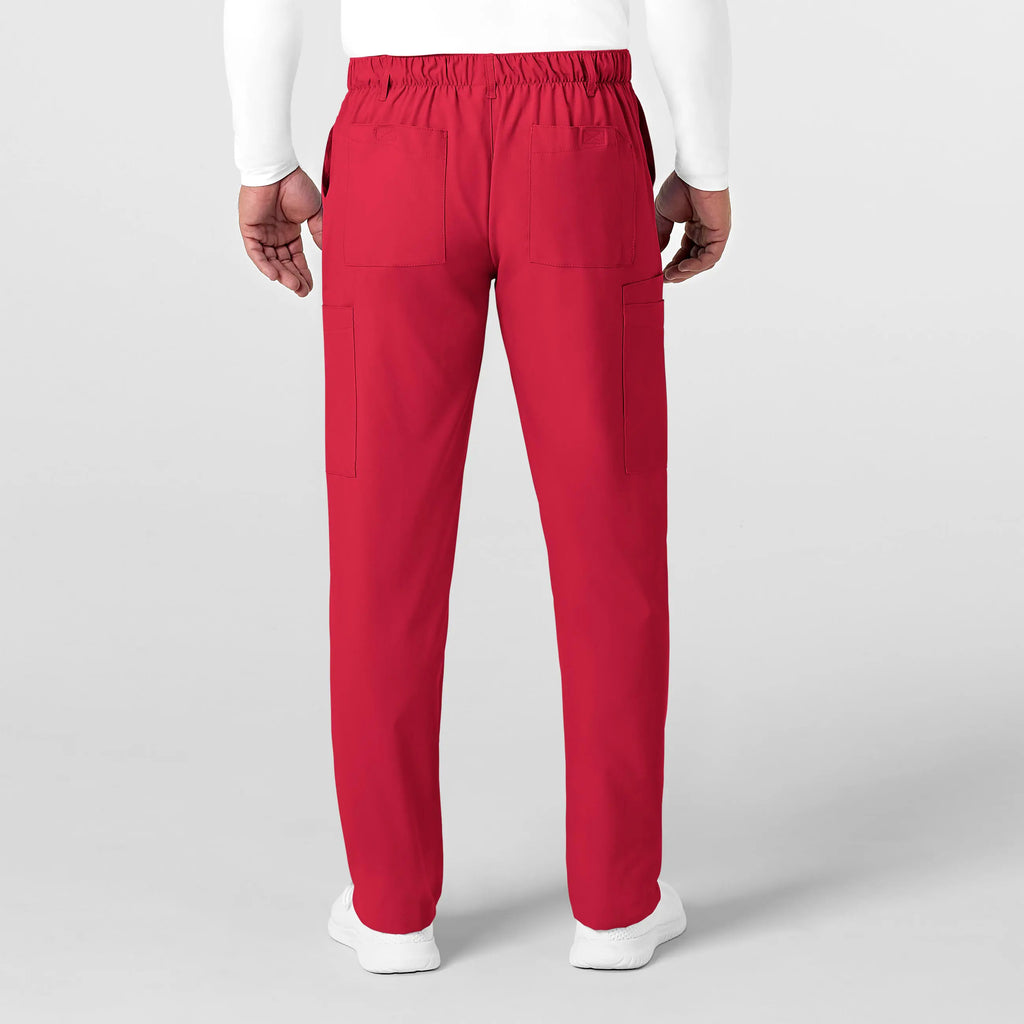 Wink Scrubs Men's Flat Front Cargo Scrub Pant Red | scrub-supply.com