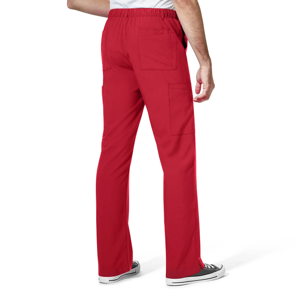 Wink Scrubs Men's Flat Front Cargo Scrub Pant Red | scrub-supply.com