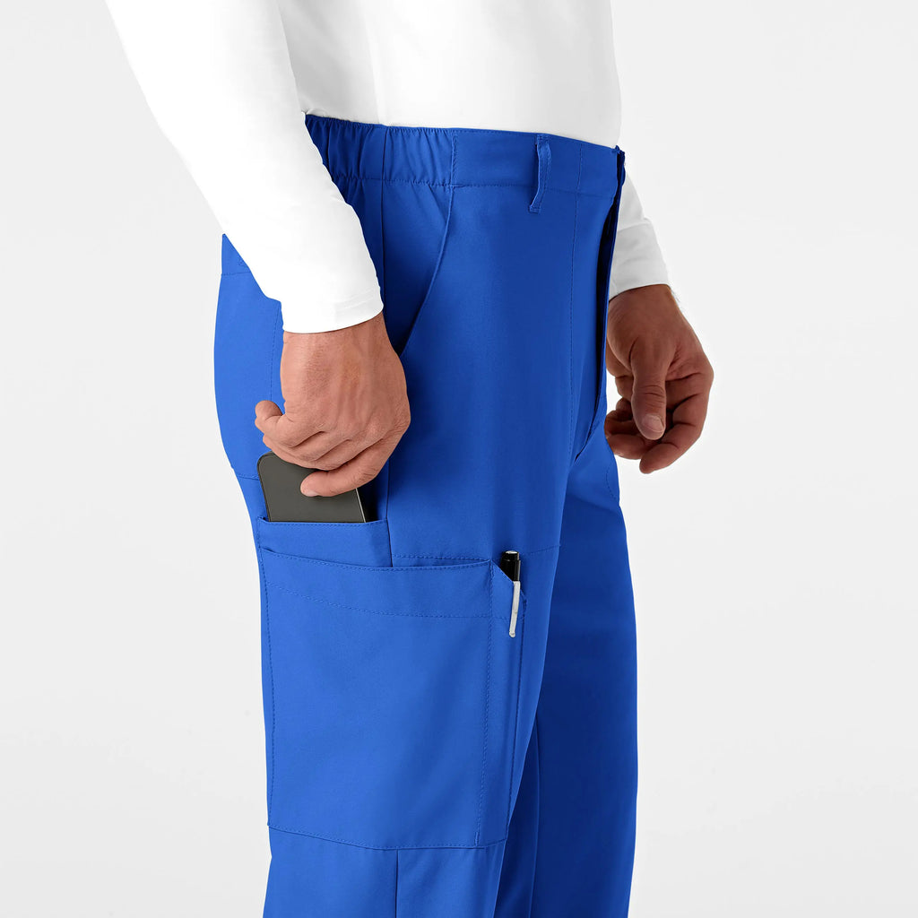 Wink Scrubs Men's Flat Front Cargo Scrub Pant Royal Blue | scrub-supply.com