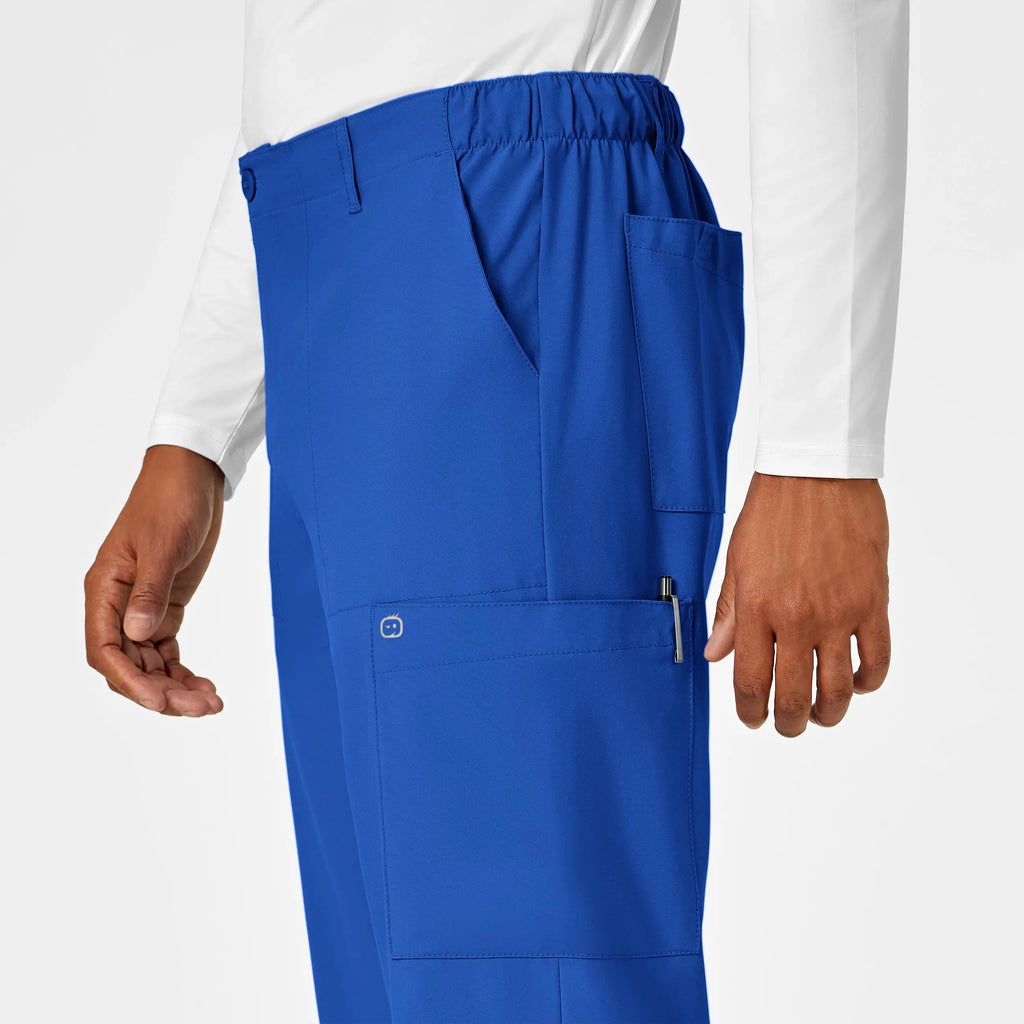 Wink Scrubs Men's Flat Front Cargo Scrub Pant Royal Blue | scrub-supply.com